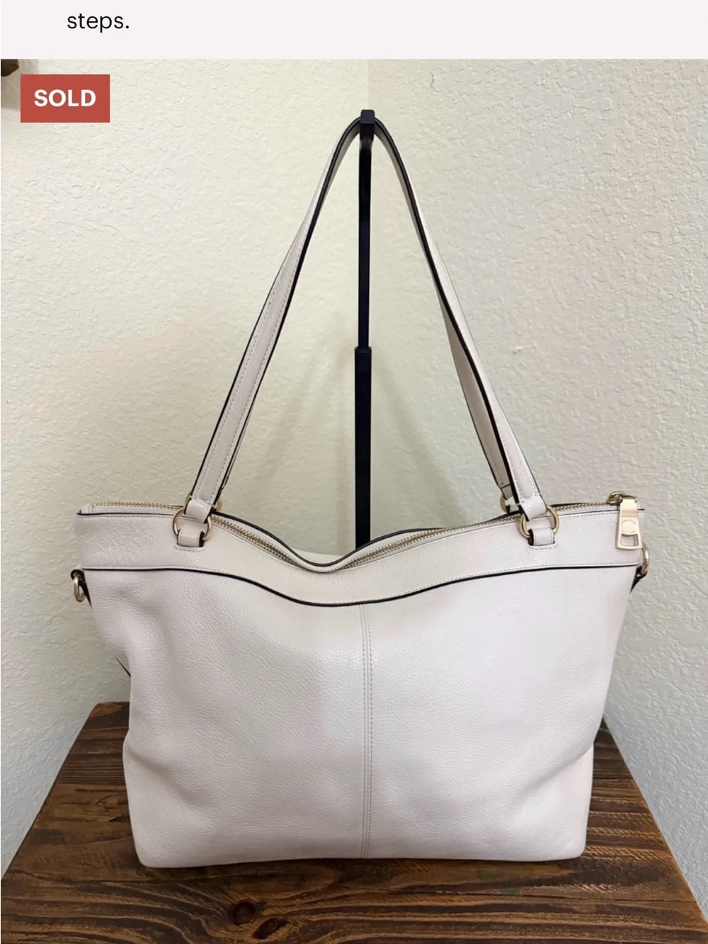 Coach Pebbled Leather Tote